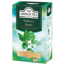 Чай Ahmad Tea Весенняя мята зелёный с мелиссой-мятой-лимоном, 75г в магазинах Перекресток