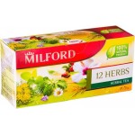 Чай Milford 12 трав травяной в пакетиках, 20х2.25г