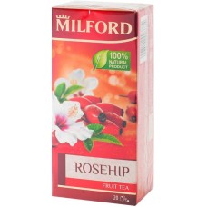 Чай Milford Шиповник фруктовый в пакетиках, 20х2г в магазинах Перекресток