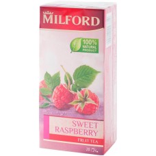 Чай Milford Сладкая малина фруктовый в пакетиках, 20х2г в магазинах Перекресток