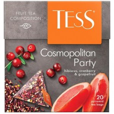 Чай Tess Cosmopolitan Party фруктовый клюква-грейпфрут в пирамидках, 20х2.5г в магазинах Перекресток
