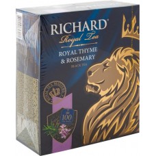 Чай Richard Королевский байховый чабрец и розмарин в пакетиках, 100х2г в магазинах Перекресток