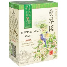 Чай Зелёная Панда Нефритовый сад зелёный байховый китайский крупнолистовой, 100г в магазинах Перекресток