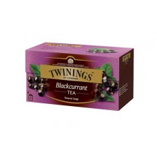 Чай Twinings чёрный байховый с ароматом и кусочками чёрной смородины в пакетиках, 25х2г в магазинах Перекресток