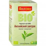 Чай Milford Английский завтрак Био чёрный в пакетиках, 20х1.75г