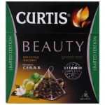 Чай зелёный Curtis Beauty с кусочками винограда и лепестками жасмина листовой, 18х1.7г