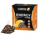 Чай Curtis Energy чёрный цейлонский манго-имбирь-цедра цитрусовых-лепестки цветов листовой, 15х1.7г