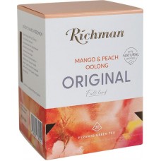 Чай Richman Mango & Peach Oolong зелёный с ароматом манго и персика, 20х2г в магазинах Перекресток