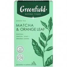 Чай Greenfield Natural Tisane Matcha&Orange Leaf зелёный, 20х1.8г в магазинах Перекресток