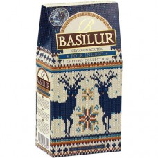 Чай Basilur Вязаная коллекция с кусочками киви/лепестками цветов/ароматом чёрной смородины и черники чёрный, 100г в магазинах Перекресток