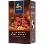 Чай Richard Роял Ворминг Бэррис и Гибискус черный байховый, 25х1.7г