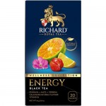 Чай Richard Велнес Коллекшн Энерджи чёрный с мате/ароматом каламанси/вербены/экстрактом гуараны, 20х1,7г