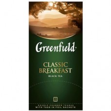 Чай Greenfield Classic Breakfast чёрный в пакетиках, 25х2г в магазинах Перекресток