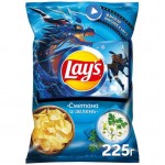 Чипсы Lay's Сметана-Зелень, 225г