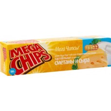 Чипсы картофельные Mega Chips со вкусом сметаны и сыра, 100г в магазинах Перекресток