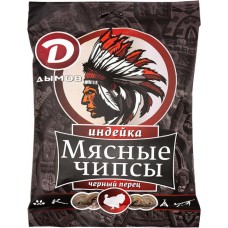 Чипсы мясные Дымов из индейки с чёрным перцем сыровяленые, 25г в магазинах Перекресток