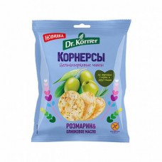 Чипсы кукурузно-рисовые Dr.Korner с оливковым маслом и розмарином, 50г в магазинах Перекресток