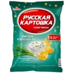 Чипсы картофельные Русская Картошка со вкусом сметаны и лука, 80г Чипсы картофельные Русская Картошка со вкусом сметаны и лука, 80г