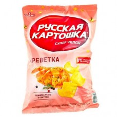 Чипсы картофельные Русская Картошка со вкусом креветки, 80г в магазинах Перекресток