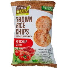 Чипсы из воздушного бурого риса Rice Up! со вкусом кетчупа, 60г в магазинах Перекресток