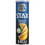 Чипсы Lay's Stax Нежная сметана и лук, 140г