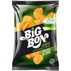 Чипсы Big Bon со вкусом сметаны и лука, 75г в магазинах Перекресток