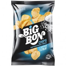 Чипсы картофельные Big Bon из сырого картофеля с морской солью, 75г в магазинах Перекресток