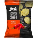 Чипсы Bruto картофельные Острая паприка, 130г