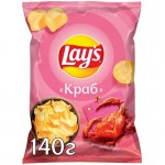 Чипсы картофельные Lay's со вкусом краба, 140г