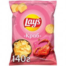 Чипсы картофельные Lay's со вкусом краба, 140г в магазинах Перекресток