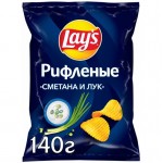 Чипсы картофельные Lay's со вкусом сметаны и лука, 140г