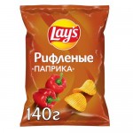 Чипсы картофельные Lay's рифлёные со вкусом паприка, 140г