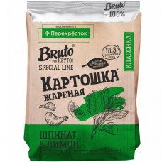 Чипсы Bruto картофельные со вкусом шпината и лимона, 100г в магазинах Перекресток