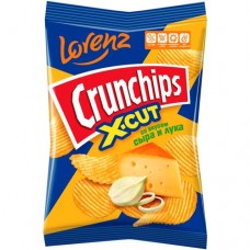 Чипсы Crunchips X-Cut картофельные рифленые со вкусом сыра и лука, 70г в магазинах Перекресток