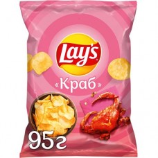 Чипсы Lays картофельные со вкусом краба, 95г в магазинах Перекресток