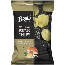 Чипсы Bruto из натурального картофеля со вкусом боровика, 130г в магазинах Перекресток