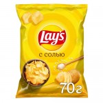 Чипсы картофельные Lays с солью, 70г