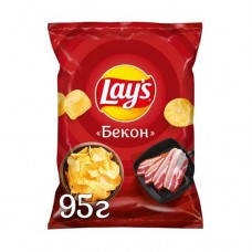 Чипсы картофельные Lays со вкусом бекона, 95г в магазинах Перекресток