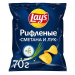 Чипсы картофельные Lays со вкусом сметаны и лука, 70г
