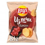 Чипсы Lays картофельные со вкусом Хамон, 81г