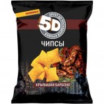 Чипсы 5D пшеничные со вкусом крылышки барбекю, 90г