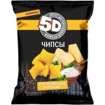 Чипсы 5D пшеничные со вкусом сыр со сметаной и зеленью, 90г