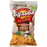 Соломка Бульба Sticks из цельного картофеля обжаренная со вкусом сметаны и лука, 75 г