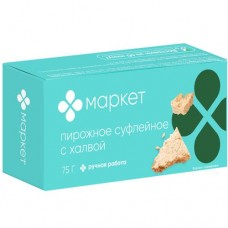 Пирожное суфлейное с халвой Маркет, 75г в магазинах Перекресток