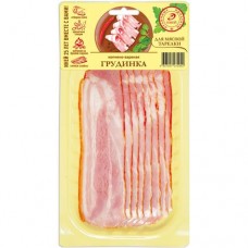 Грудинка свиная Иней Южная варёно-копчёная нарезка, 130г в магазинах Перекресток