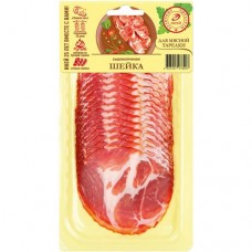 Шейка Иней сырокопчёная нарезка, 100г в магазинах Перекресток