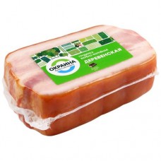 Грудинка варёно-копчёная Окраина Деревенская из свинины категория Б в магазинах Перекресток