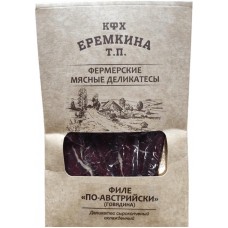 Филе Еремкина Т.П. По-Австрийски из говядины продукт сырокопченый категории А сервировочная нарезка, 100г в магазинах Перекресток