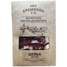 Шейка Еремкина Т.П. Экстра из свинины продукт сырокопченый категории В сервировочная нарезка, 100г в магазинах Перекресток