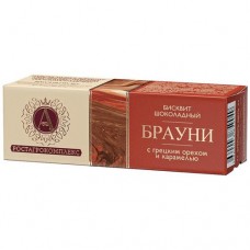 Бисквит А.Ростагрокомплекс Брауни шоколадный с грецким орехом и карамелью, 40г в магазинах Перекресток